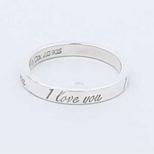 Tiffany & Co. Retired Notes "I Love You" Ring - 925 Sterling Silver - Size 7.5